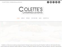 Tablet Screenshot of colettesevents.com